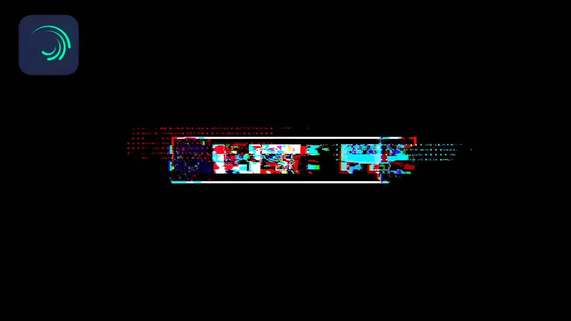 Distorted glitch effect