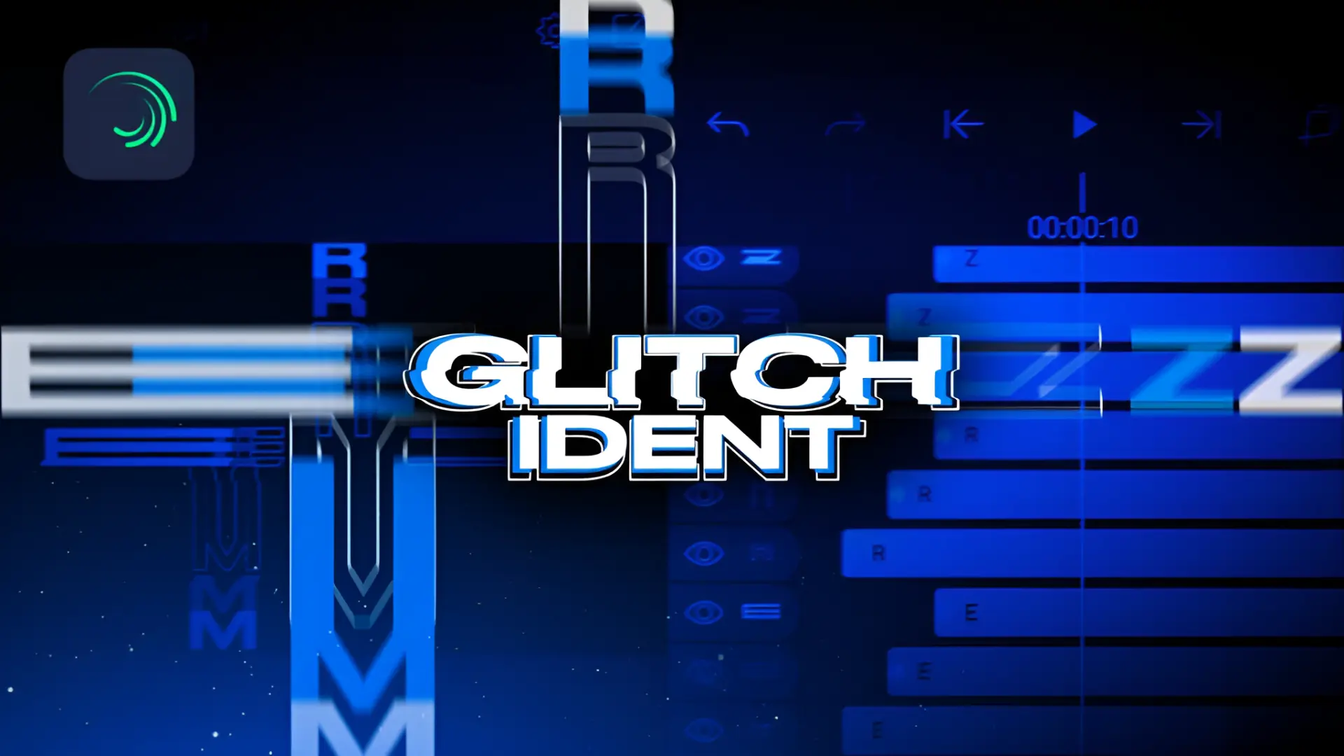 Glitch ident elements pack