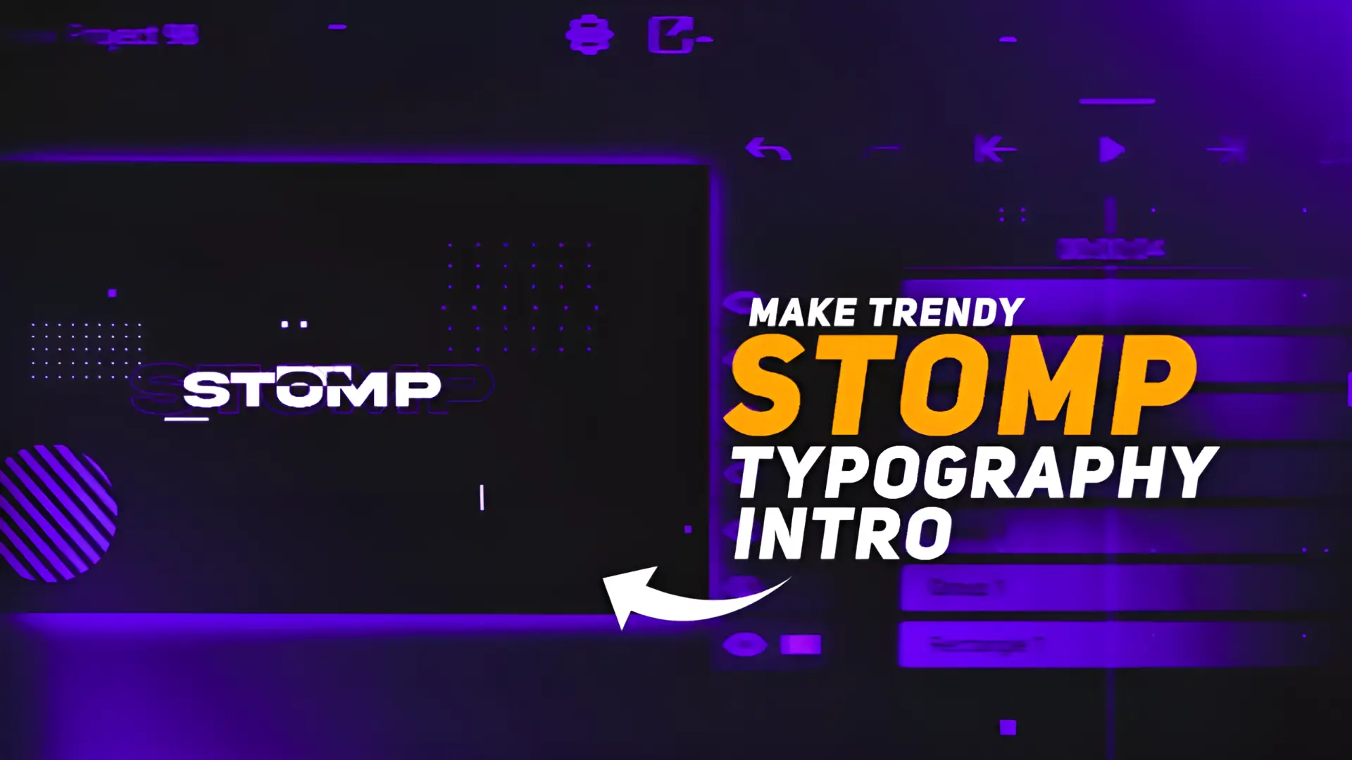 Trendy stomp typography intro